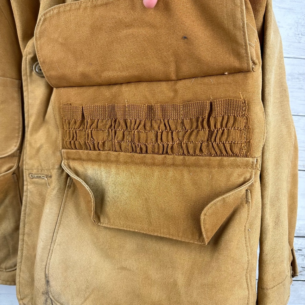 vintage 1950s duck hunting RED HEAD brown L-xl cotton 44 sportsman BONE DRY - Picture 6 of 14